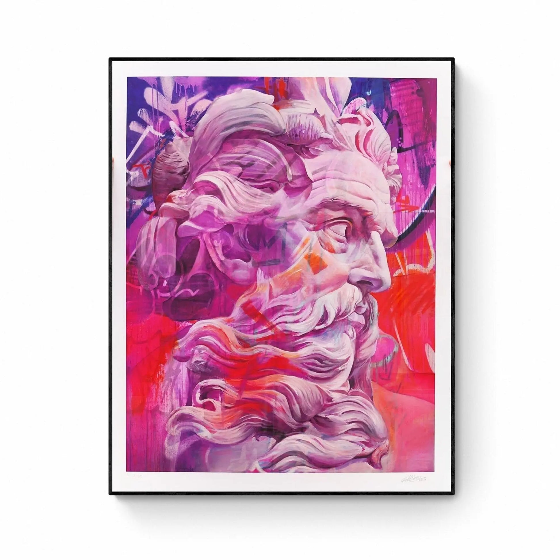 Orphic Hymn to Poseidon – Magenta, Lithographie LYNART STORE