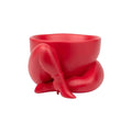 Parra - A High heeled two legged planter (RED) - Glazed matte ceramic planter