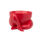 Parra - A High heeled two legged planter (RED) - Glazed matte ceramic planter
