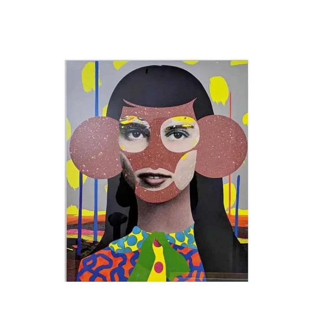 Paul Insecte - A Lasting Look (Pink)  - 18-color screenprint with pink diamond dust