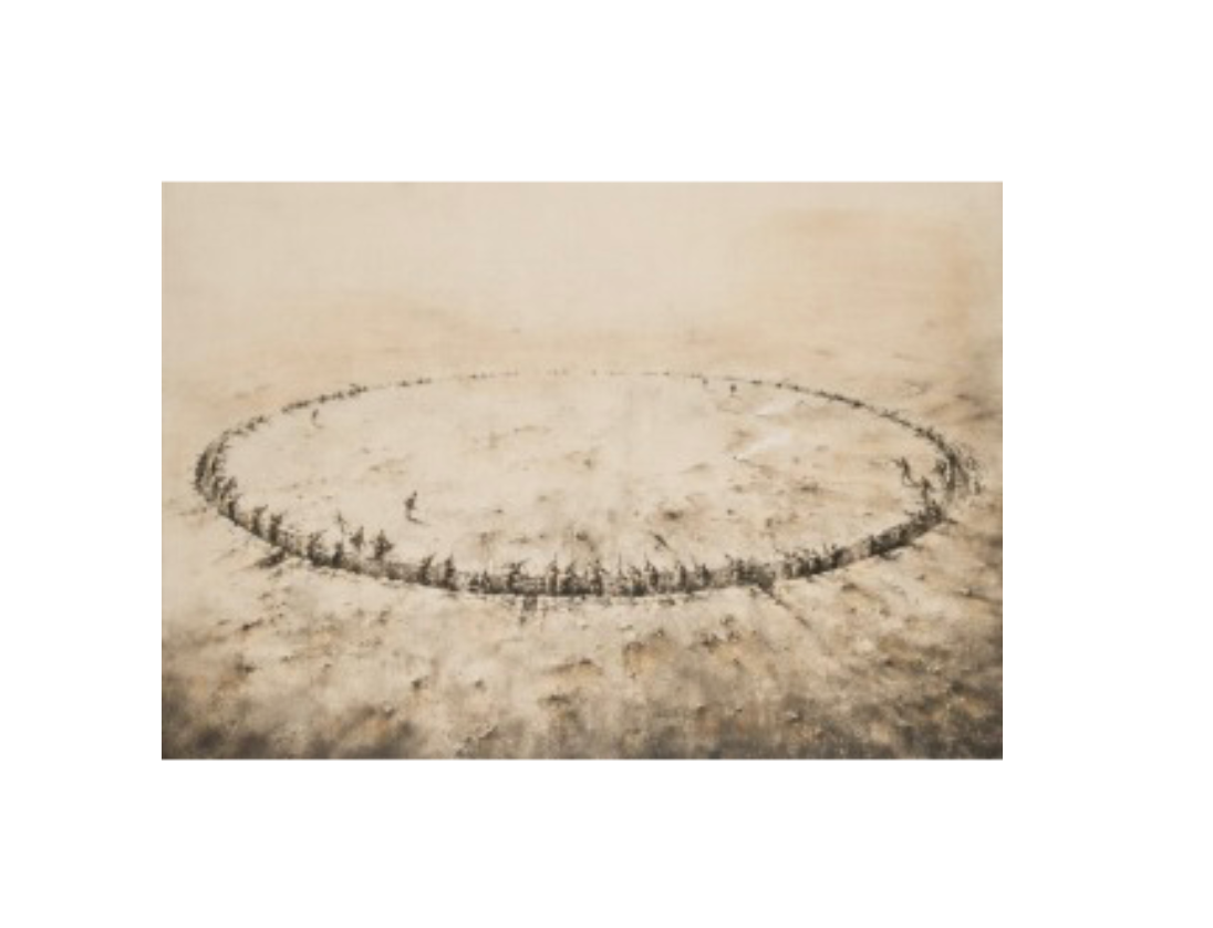 Pejac, So Far, So Close (2022) - Photopolymer monotype