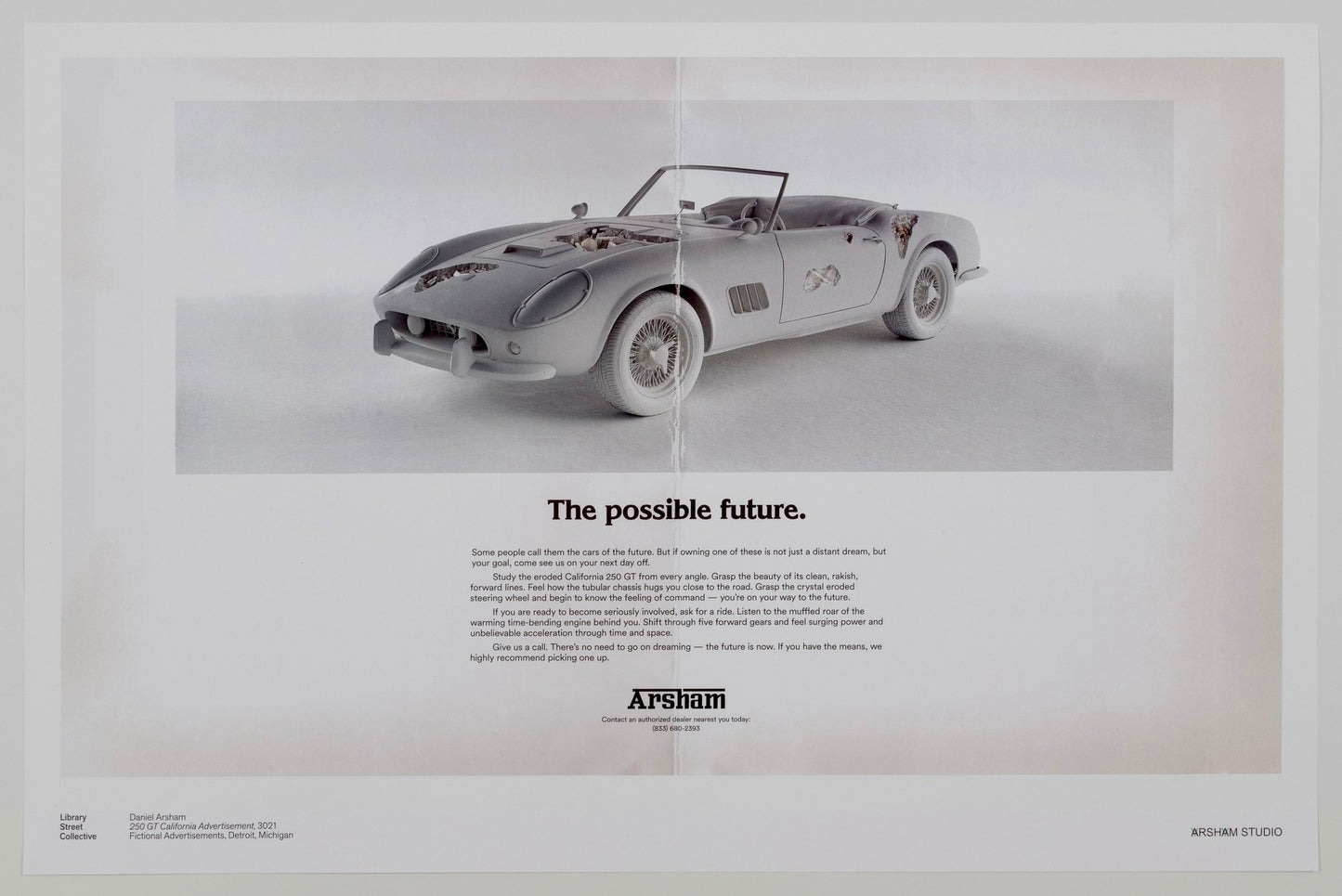 Daniel Arsham — Poster pubblicitario immaginario -250 GT California