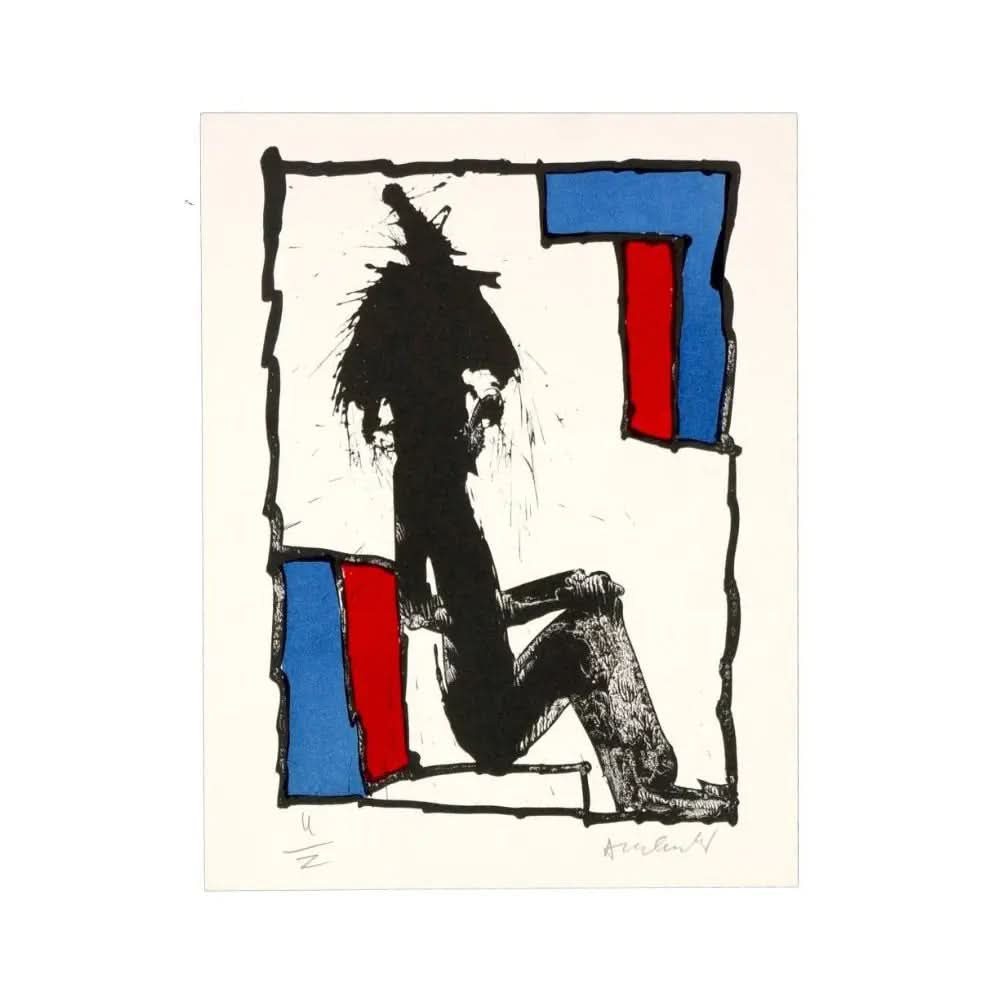 Pierre Alechinsky  - JE VOUS EN PRIE ASSEYEZ-VOUS - Lithograph on Arches paper