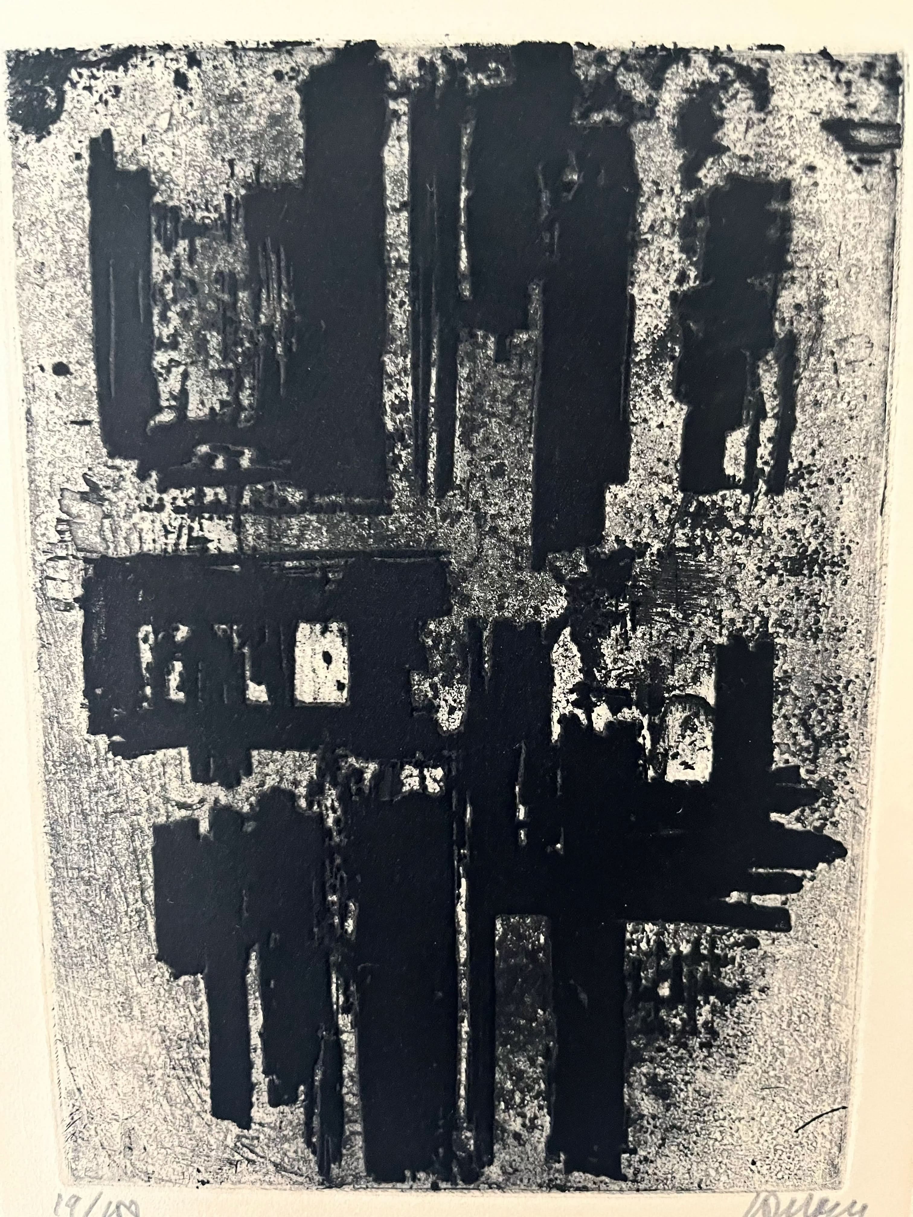 Pierre Soulages -  Eau-Forte IV (1957) Etching LYNART STORE