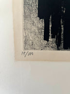 Pierre Soulages -  Eau-Forte IV (1957) Etching LYNART STORE