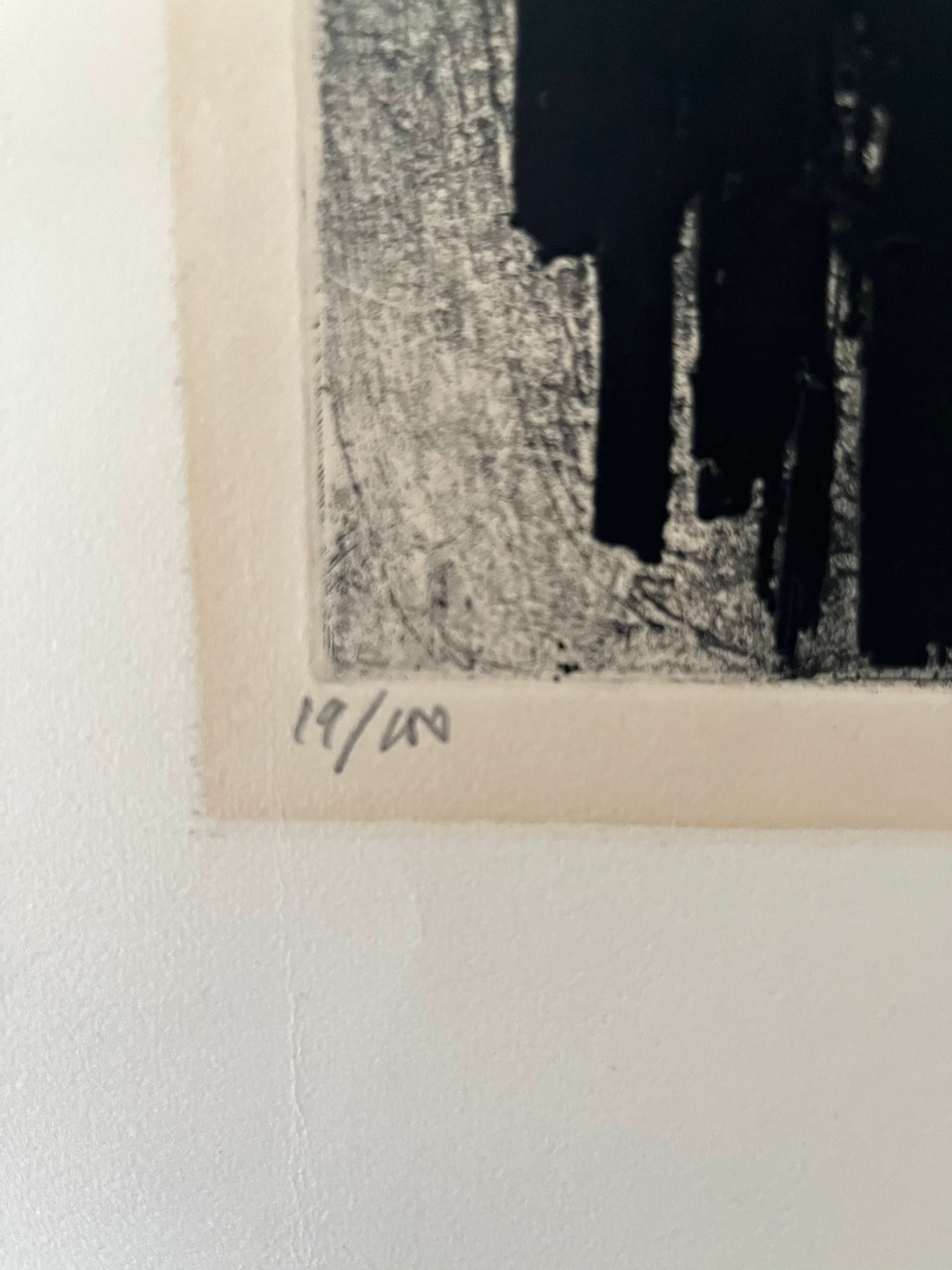 Pierre Soulages -  Eau-Forte IV (1957) Etching LYNART STORE