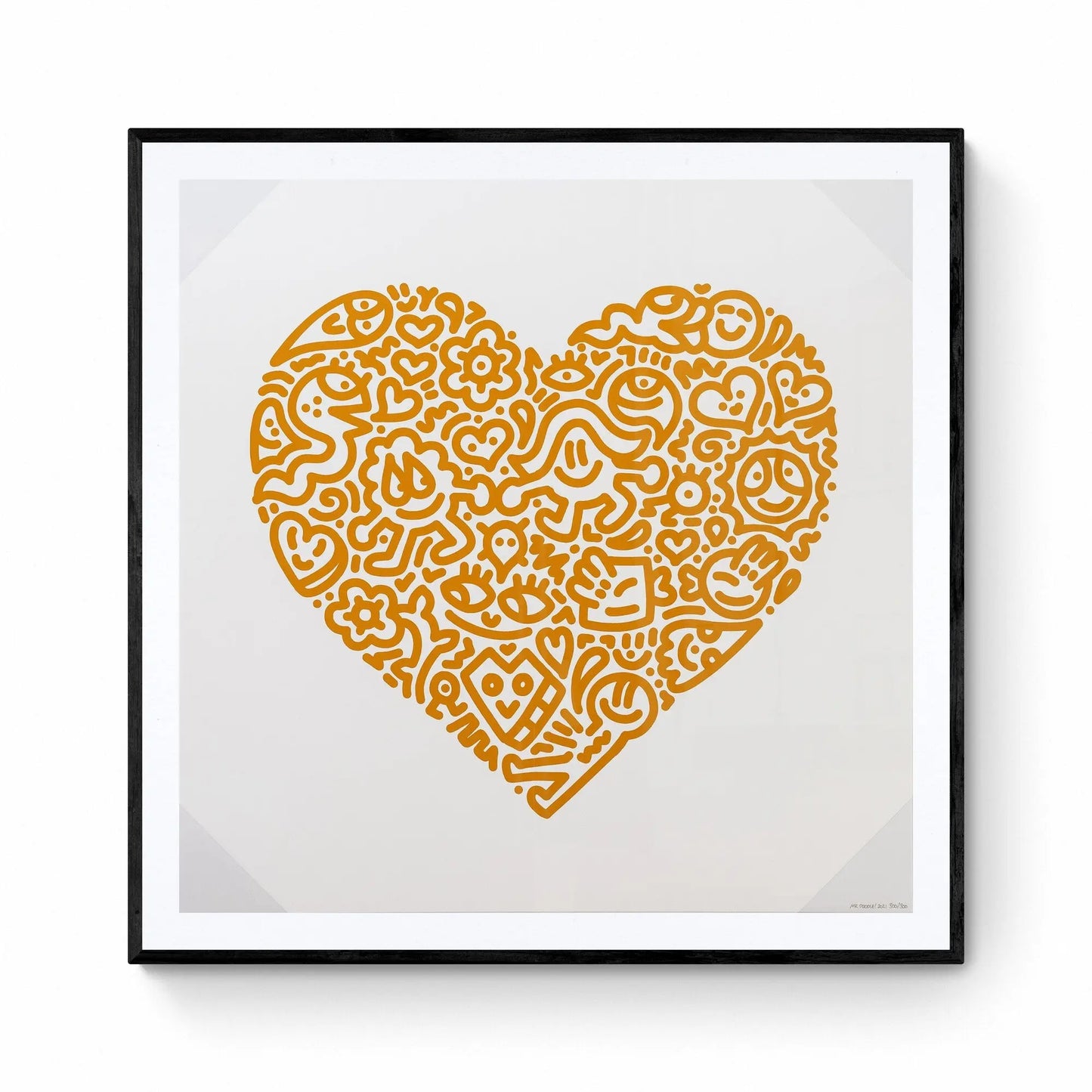 Pop Heart, Bird Joy  - Mr Doodle Sérigraphie LYNART STORE