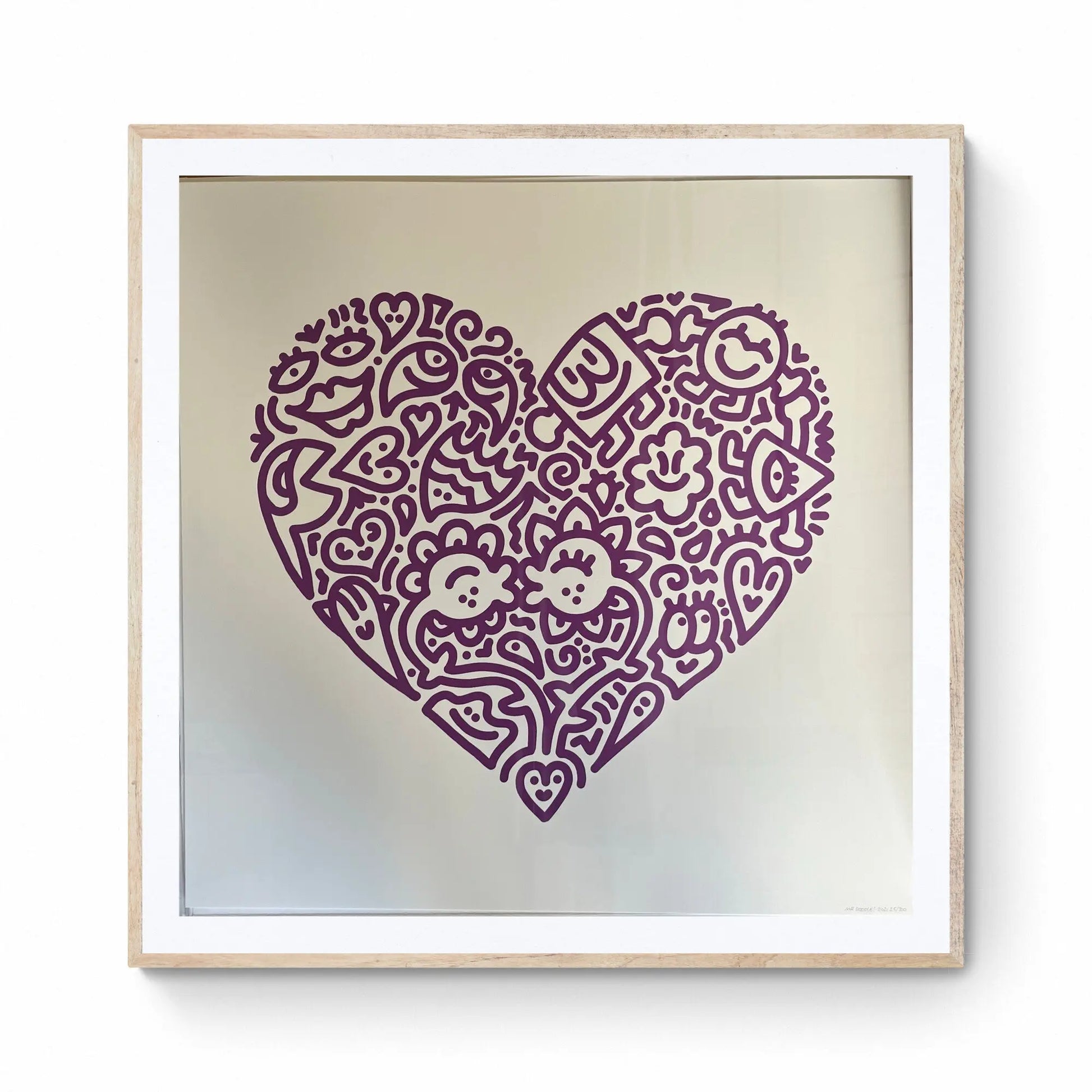 Pop Heart, Flower Warmth- Mr Doodle Sérigraphie LYNART STORE