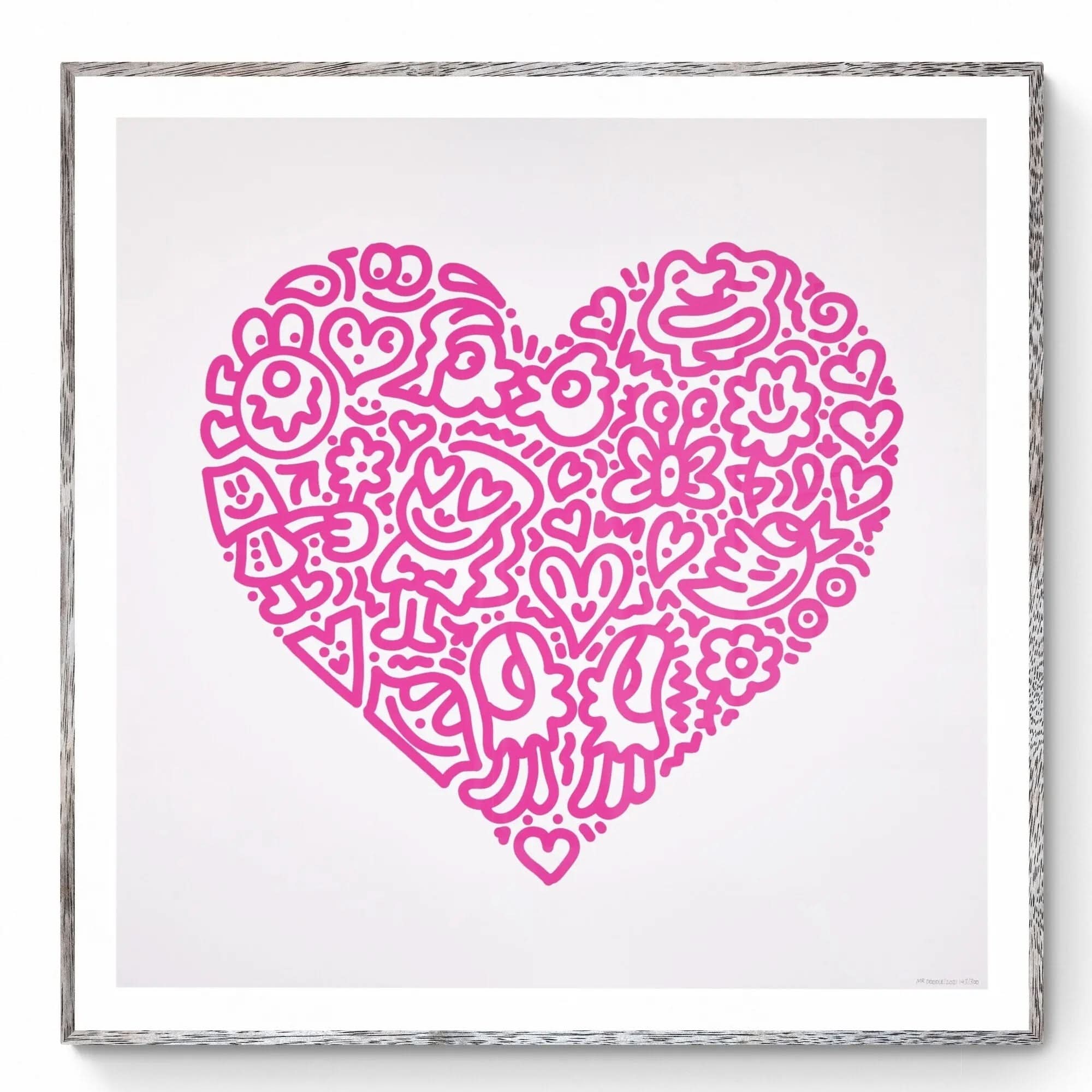 Pop Heart, Jellyfish Passion - Mr Doodle - Screenprint on 300 gsm fine art paper