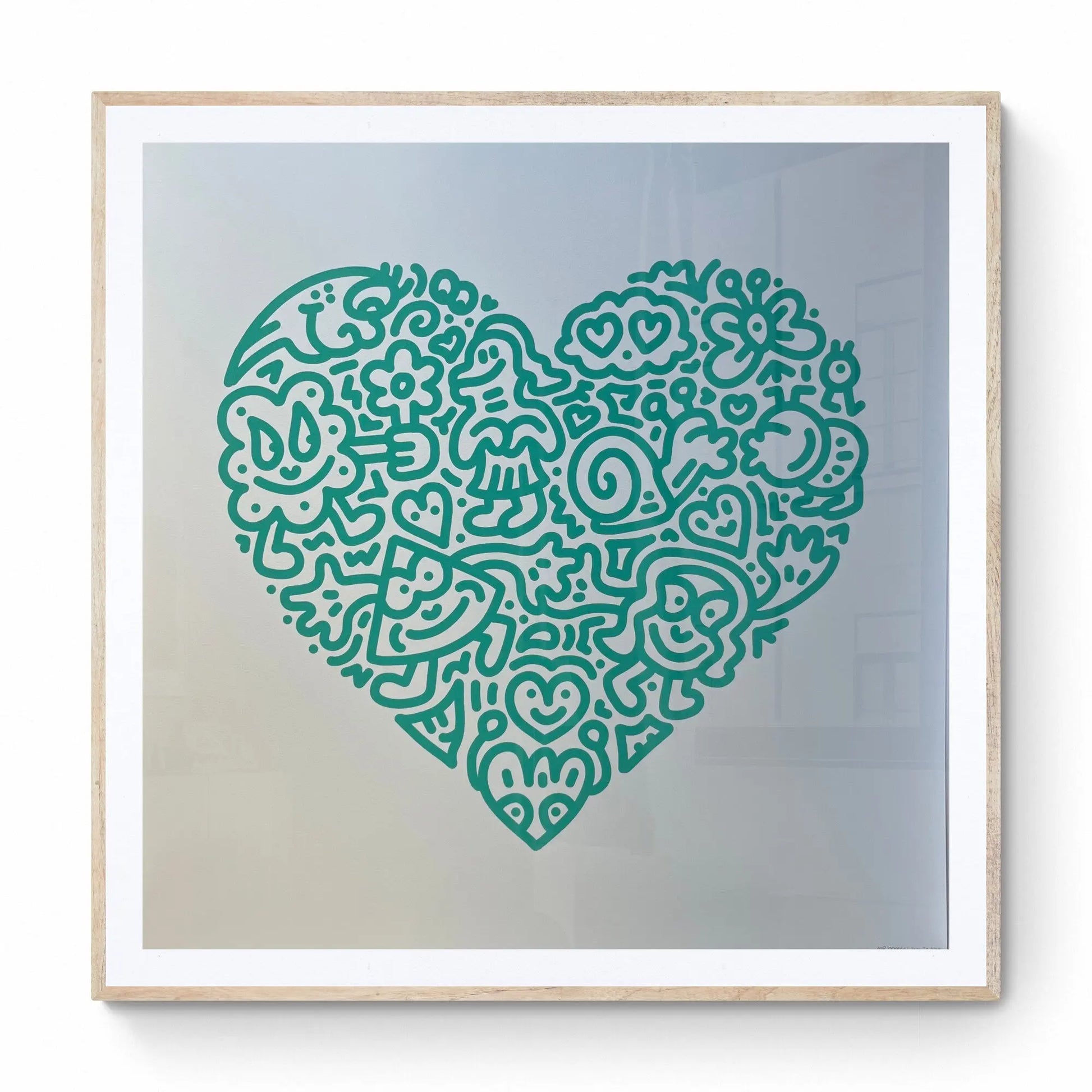 Pop Heart, Puppy Love - Mr Doodle Sérigraphie LYNART STORE