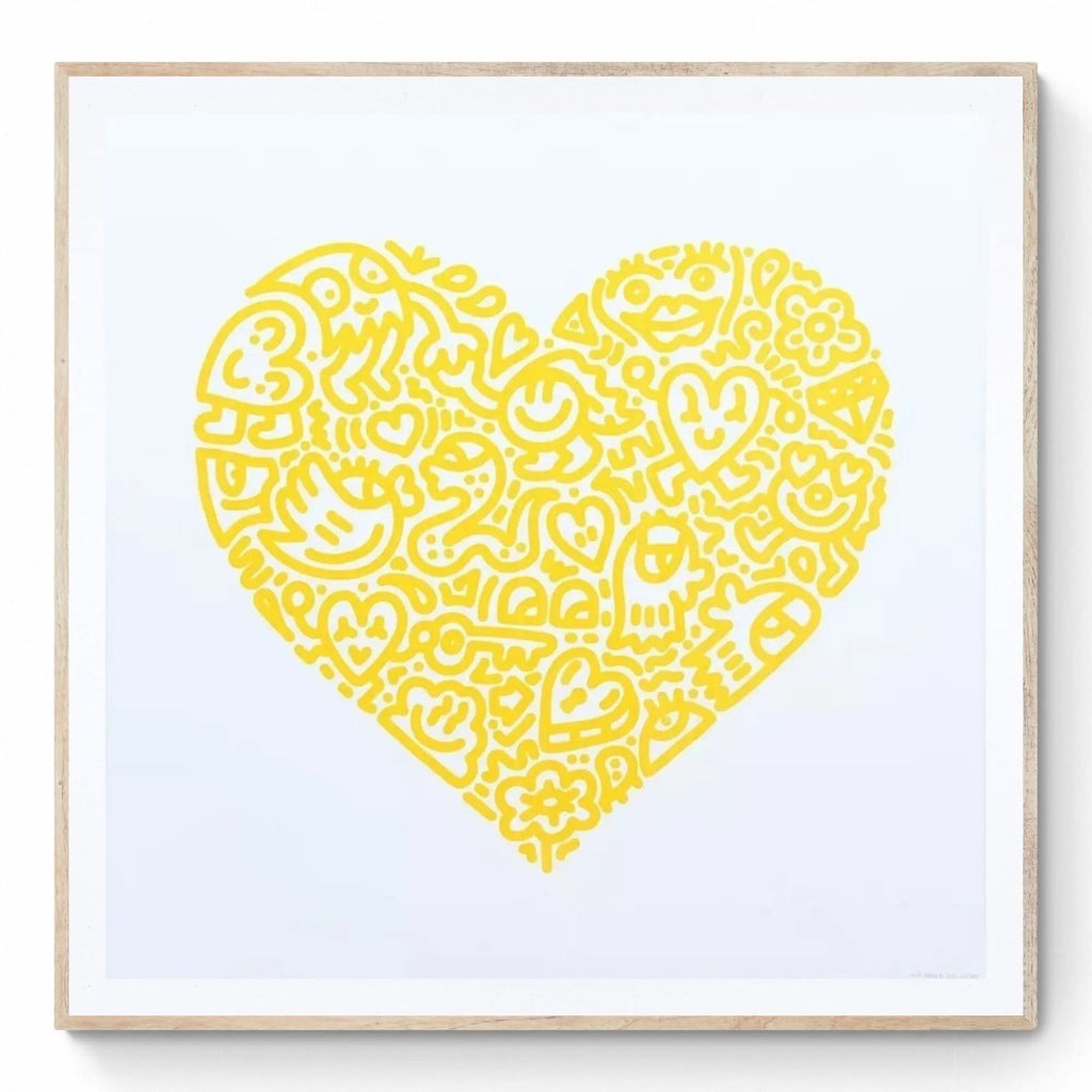 Pop Heart, Unlocked Heard- Mr Doodle - Screenprint on 300 gsm fine art paper