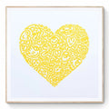 Pop Heart, Unlocked Heard- Mr Doodle - Screenprint on 300 gsm fine art paper