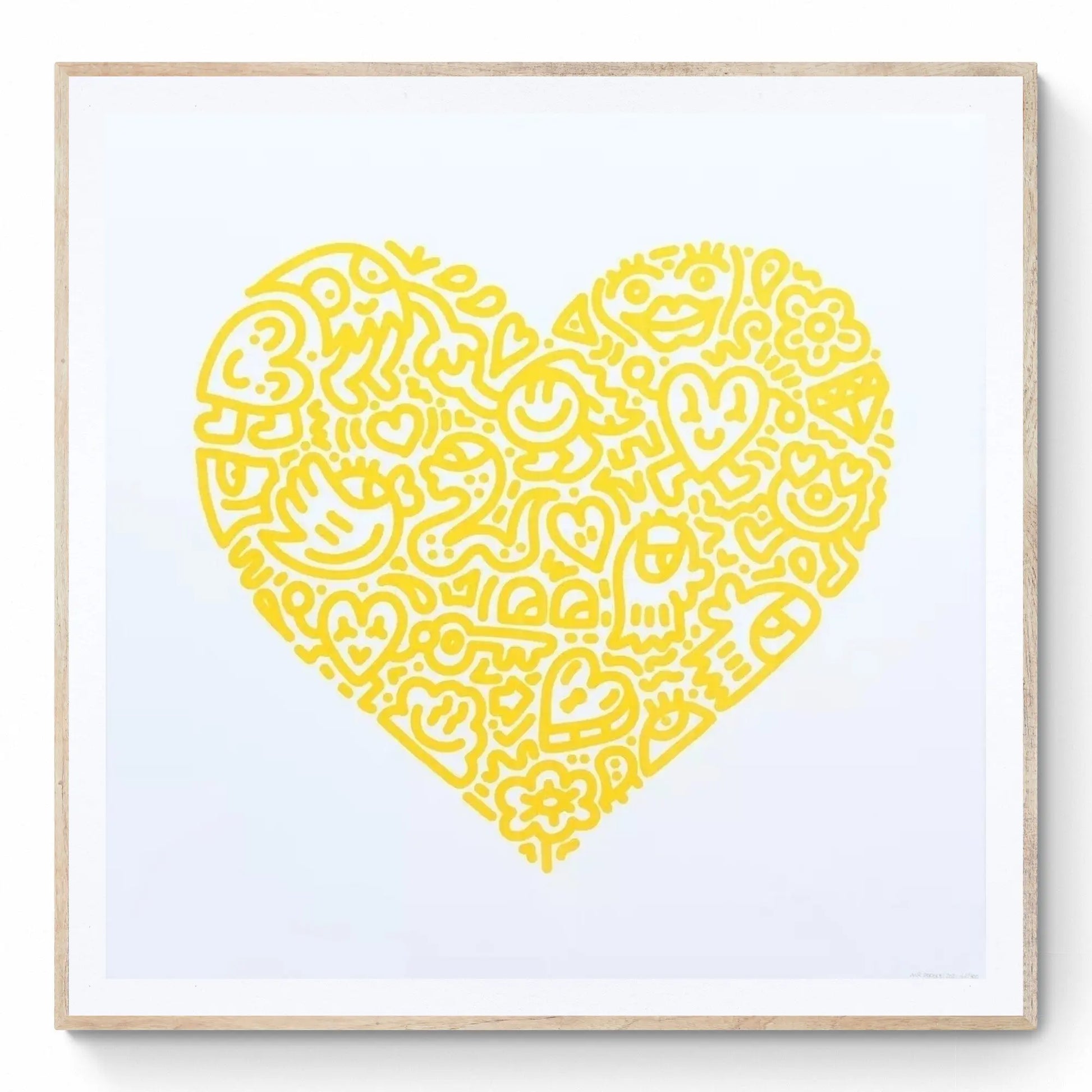 Pop Heart, Unlocked Heard- Mr Doodle Sérigraphie LYNART STORE