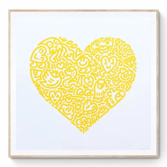 Pop Heart, Unlocked Heard- Mr Doodle Sérigraphie LYNART STORE