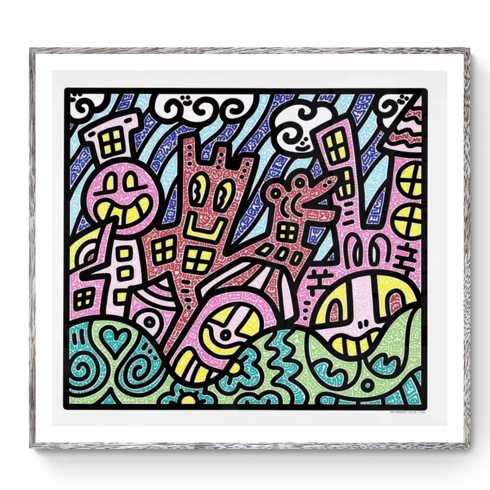 Pretty City - Mr Doodle - Screenprint on Somerset Satin Radiant 410 gsm paper