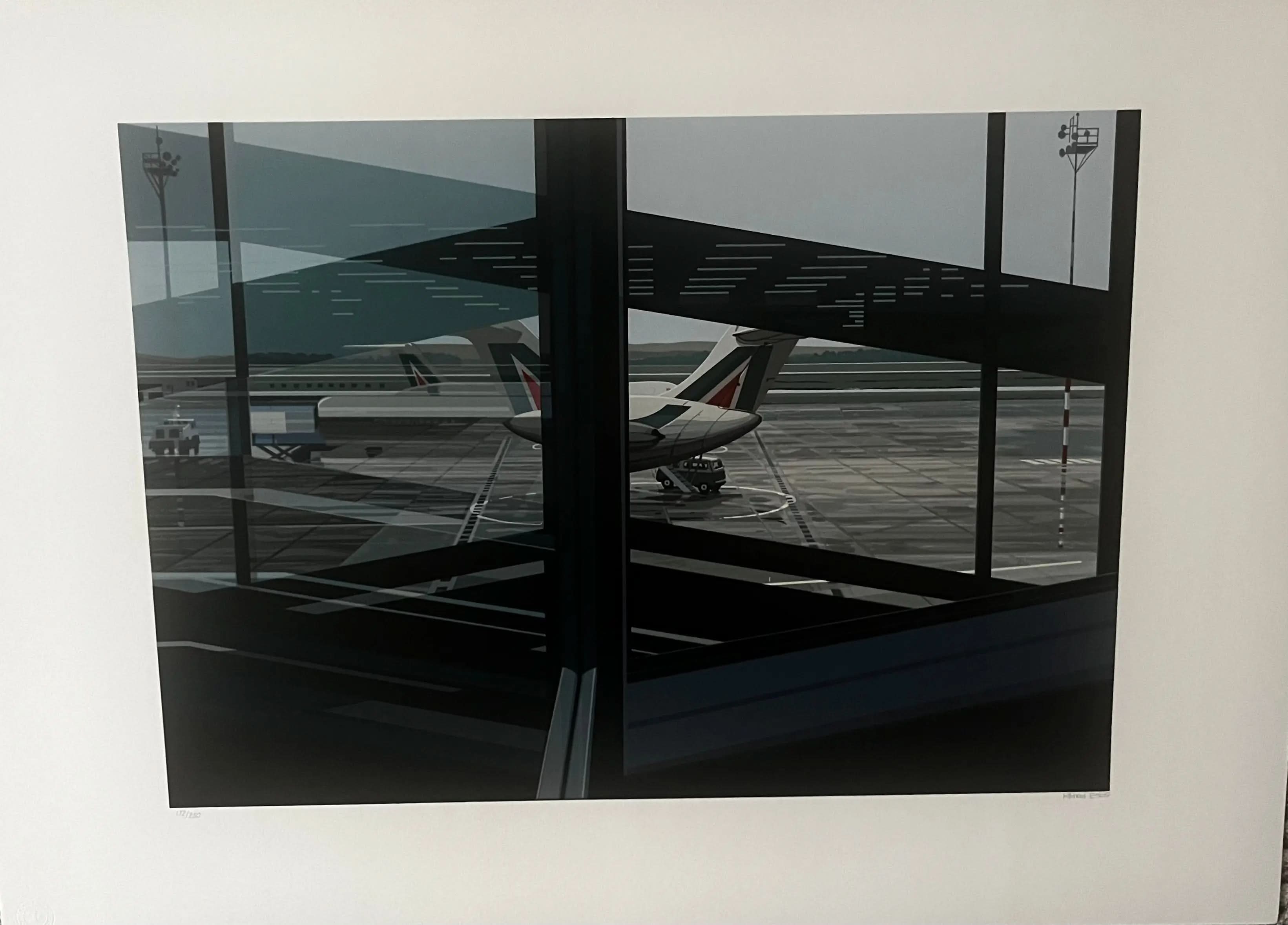 RICHARD ESTES - Airport, (from the Urban Landscapes III) portfolio, 1981 LYNART STORE