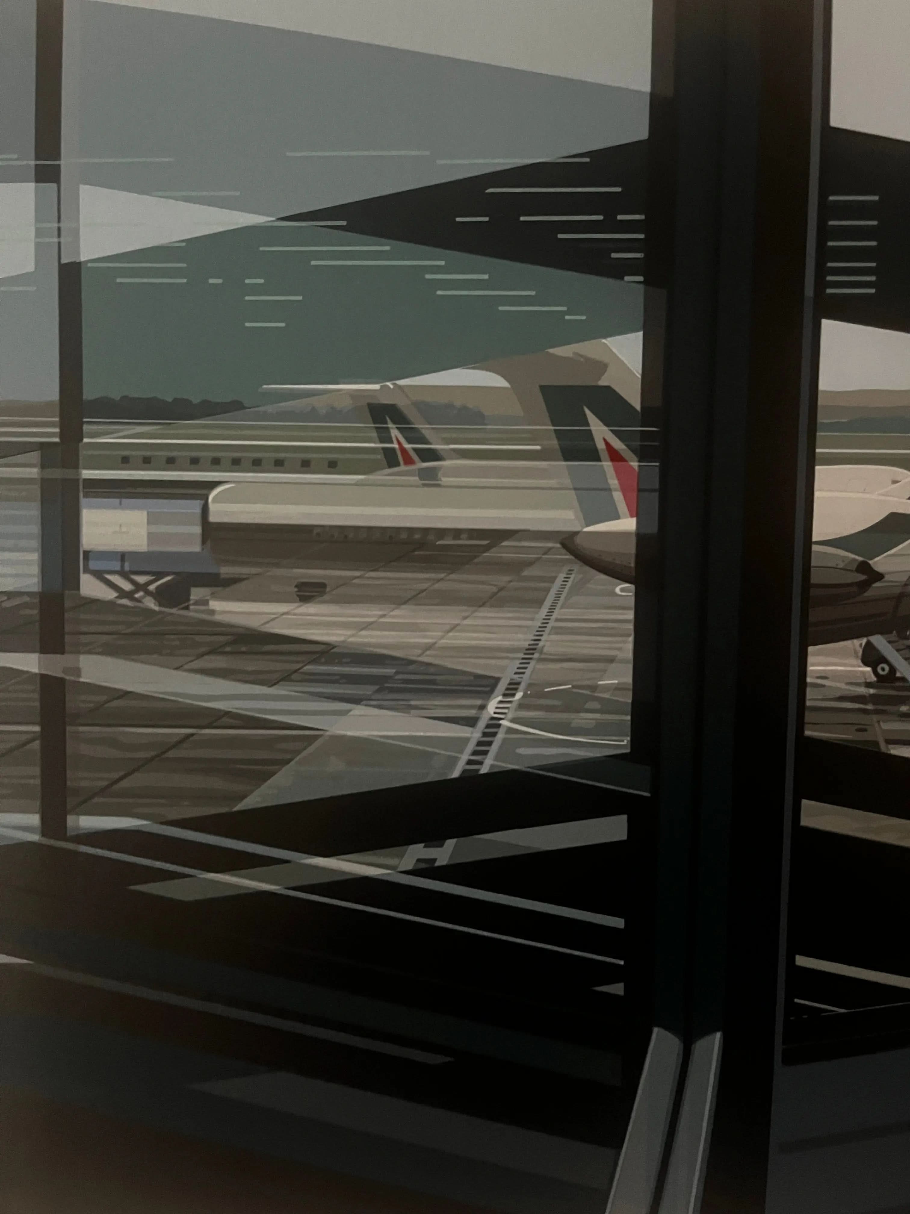 RICHARD ESTES - Airport, (from the Urban Landscapes III) portfolio, 1981 LYNART STORE
