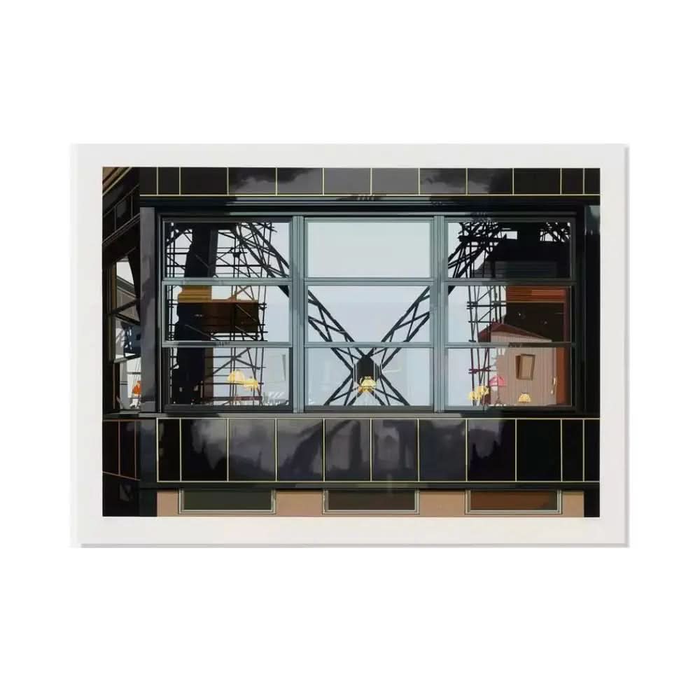 RICHARD ESTES - Eiffel Tower Restaurant (from Urban Landscapes III), 1981 LYNART STORE