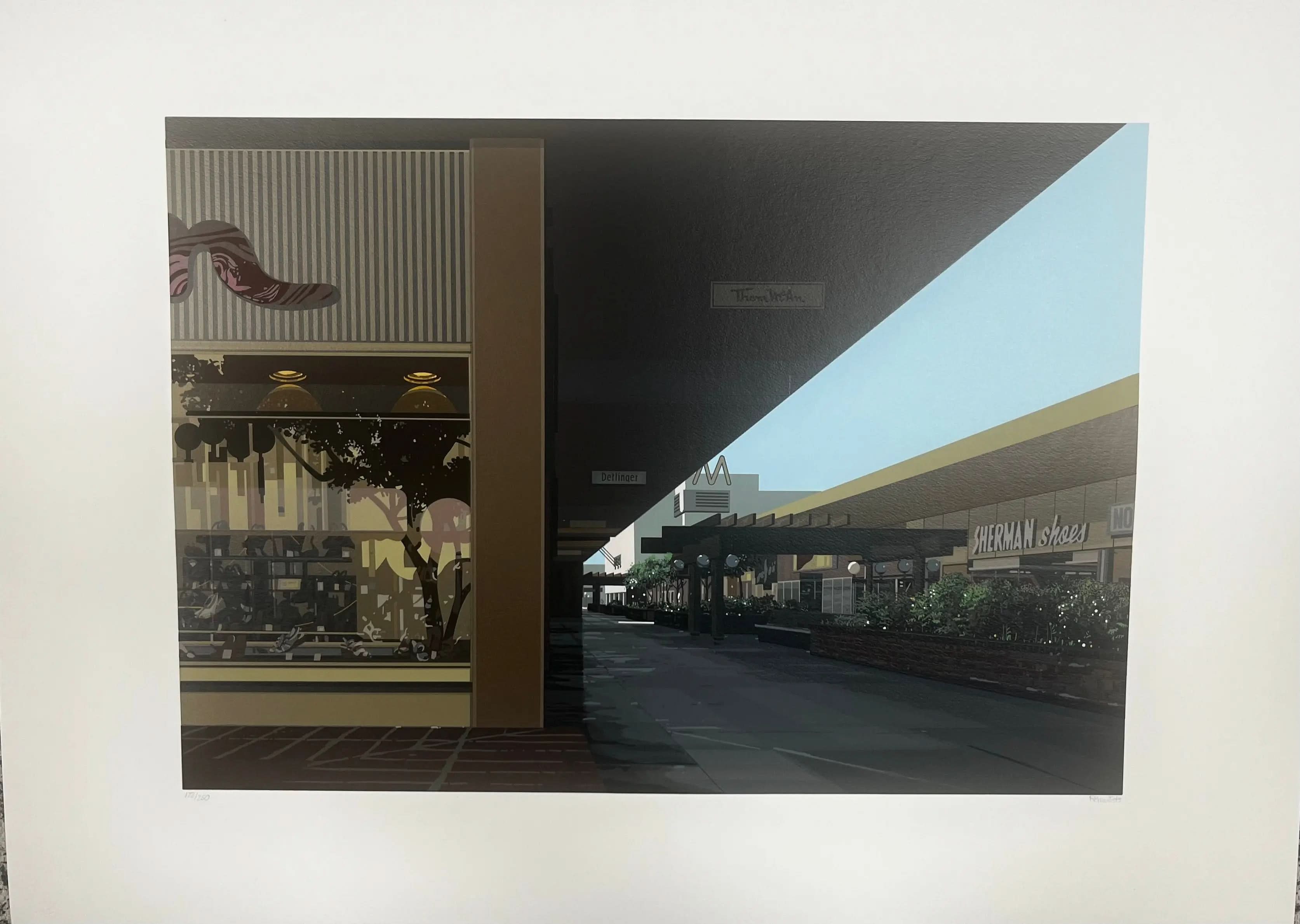 RICHARD ESTES - Shopping Center (from Urban Landscapes III), 1981 LYNART STORE