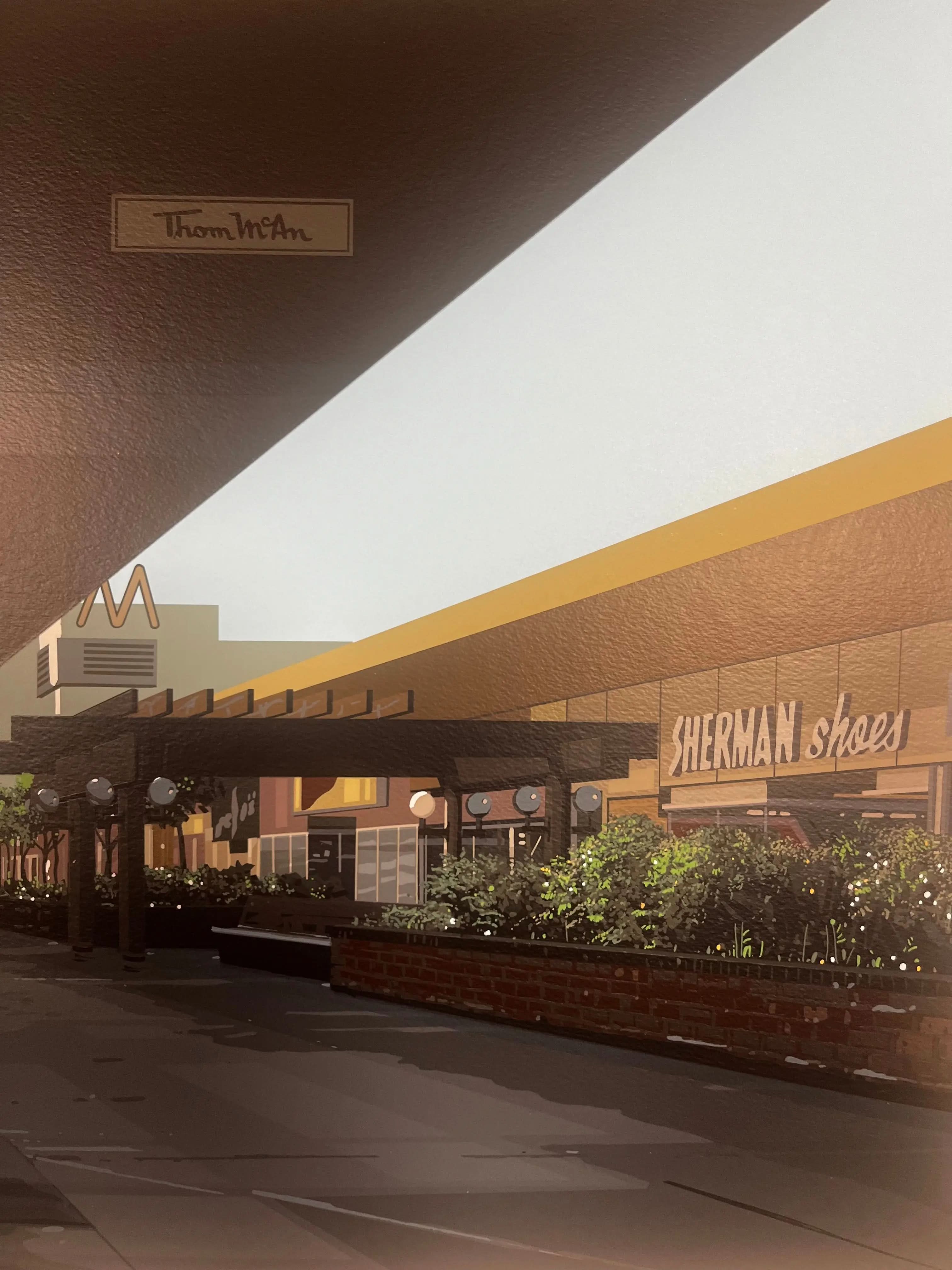 RICHARD ESTES - Shopping Center (from Urban Landscapes III), 1981 LYNART STORE