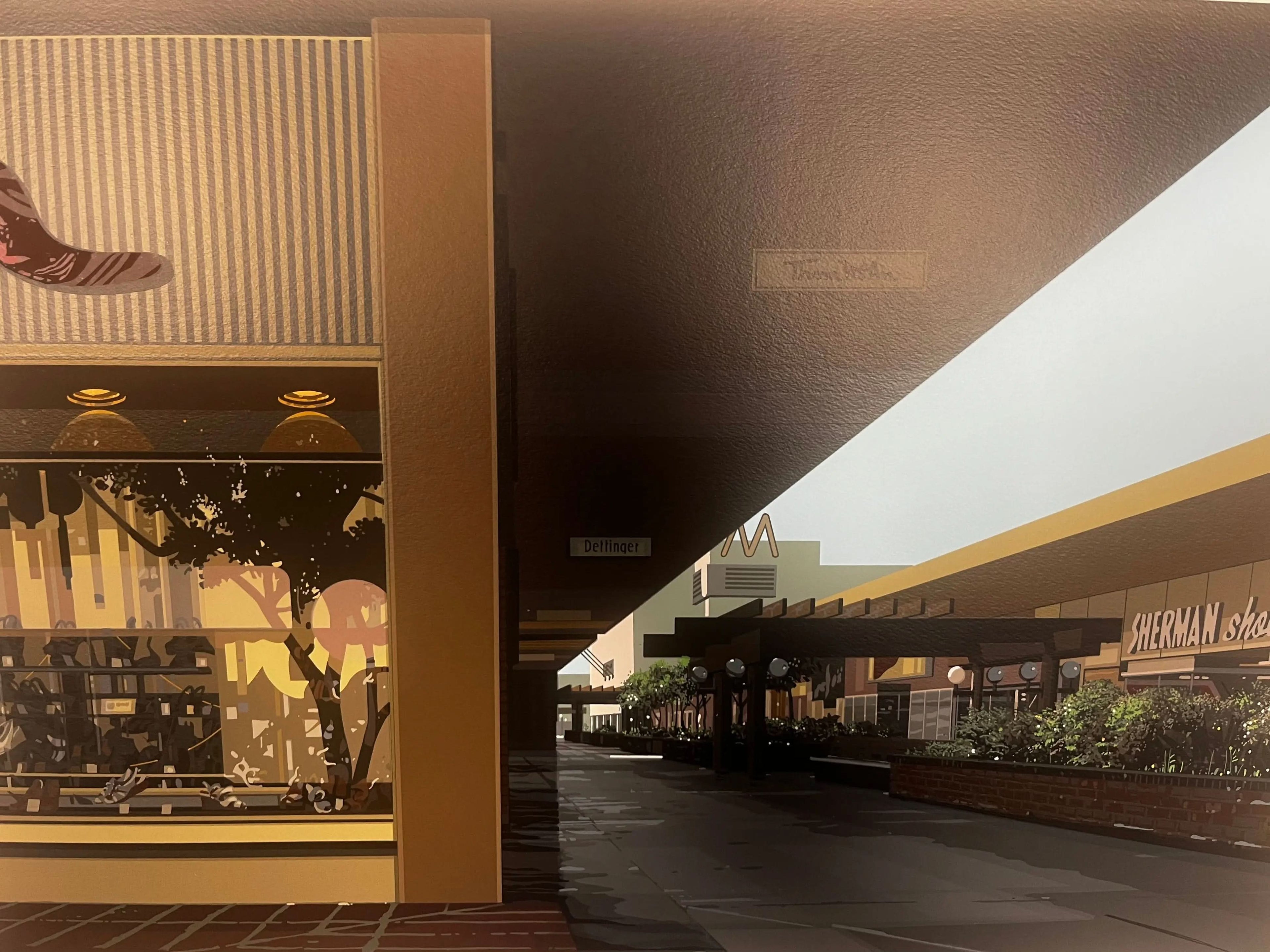 RICHARD ESTES - Shopping Center (from Urban Landscapes III), 1981 LYNART STORE