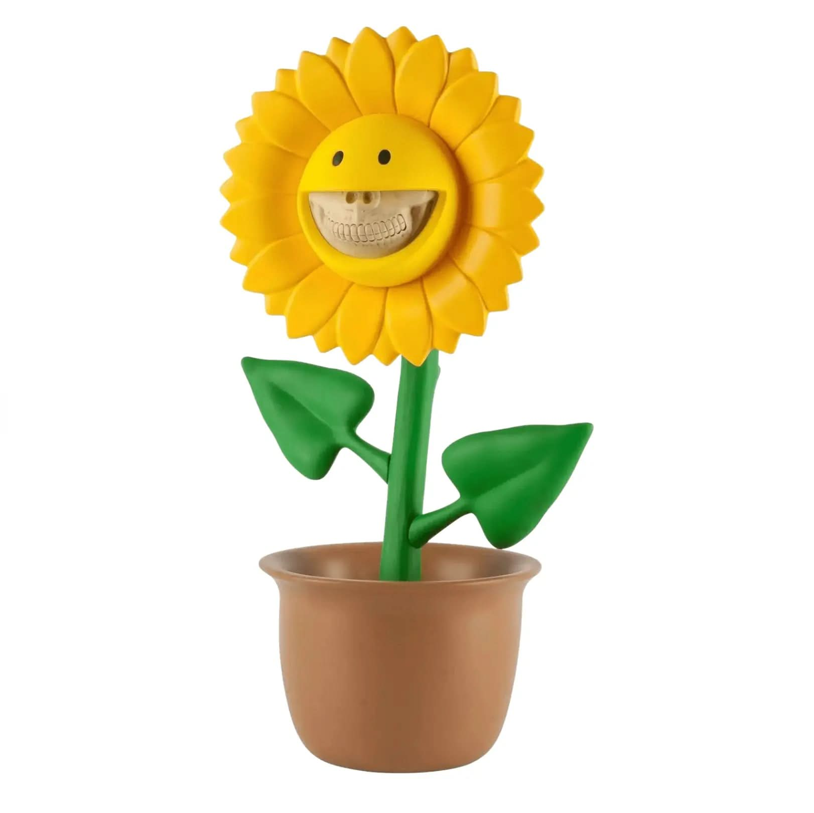 RON ENGLISH, Sun Flower Sculpture - Grin - Mixed media reinforced with steel, vinyl, and metal