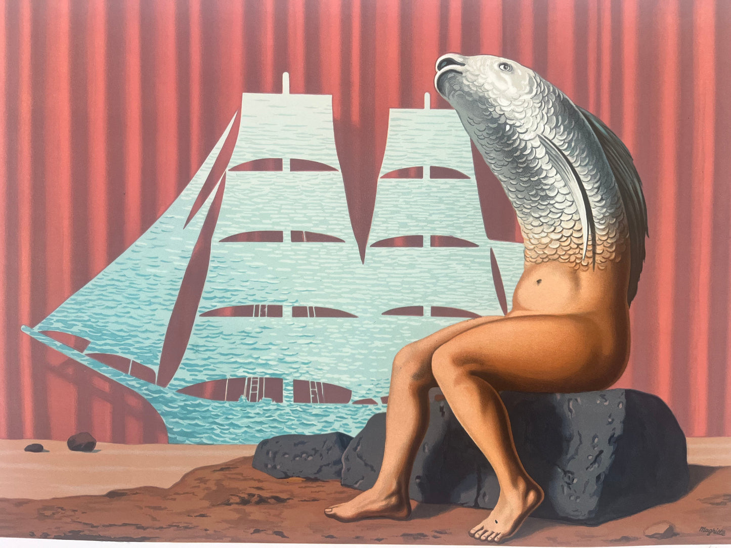 René Magritte - Un séduisant navire d'eau de mer LYNART STORE