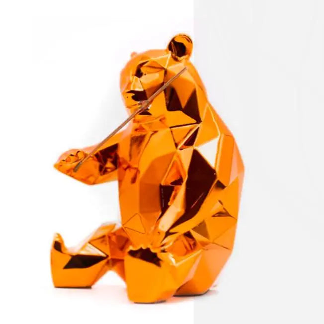 Richard Orlinski - Panda Spirit (Orange Edition) - Offre Exclusive LYNART STORE