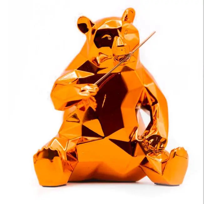 Richard Orlinski - Panda Spirit (Orange Edition) - Offre Exclusive LYNART STORE