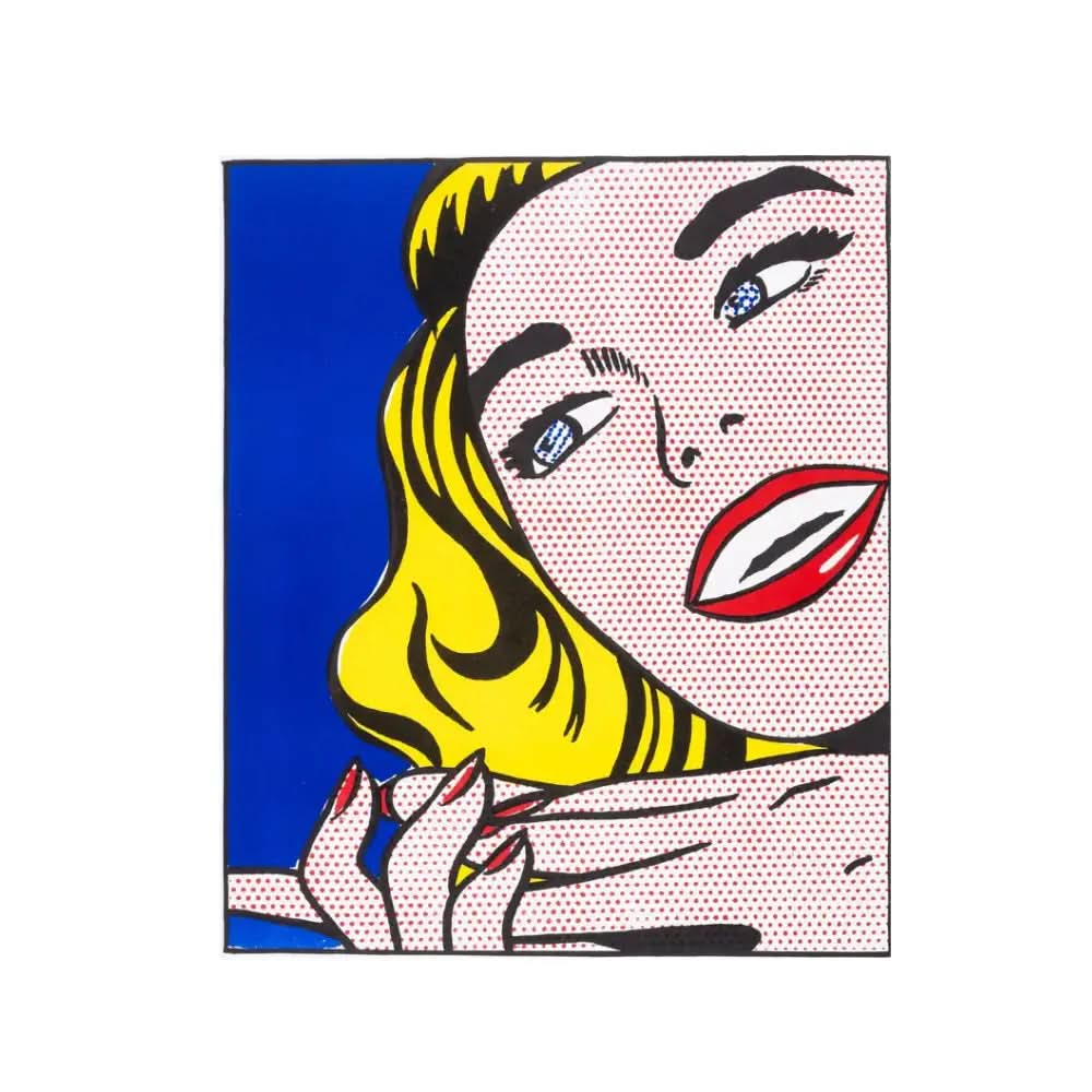 Roy Lichtensetein, Girl, from the One Cent Life portfolio (1964) - Color lithograph on vellum paper