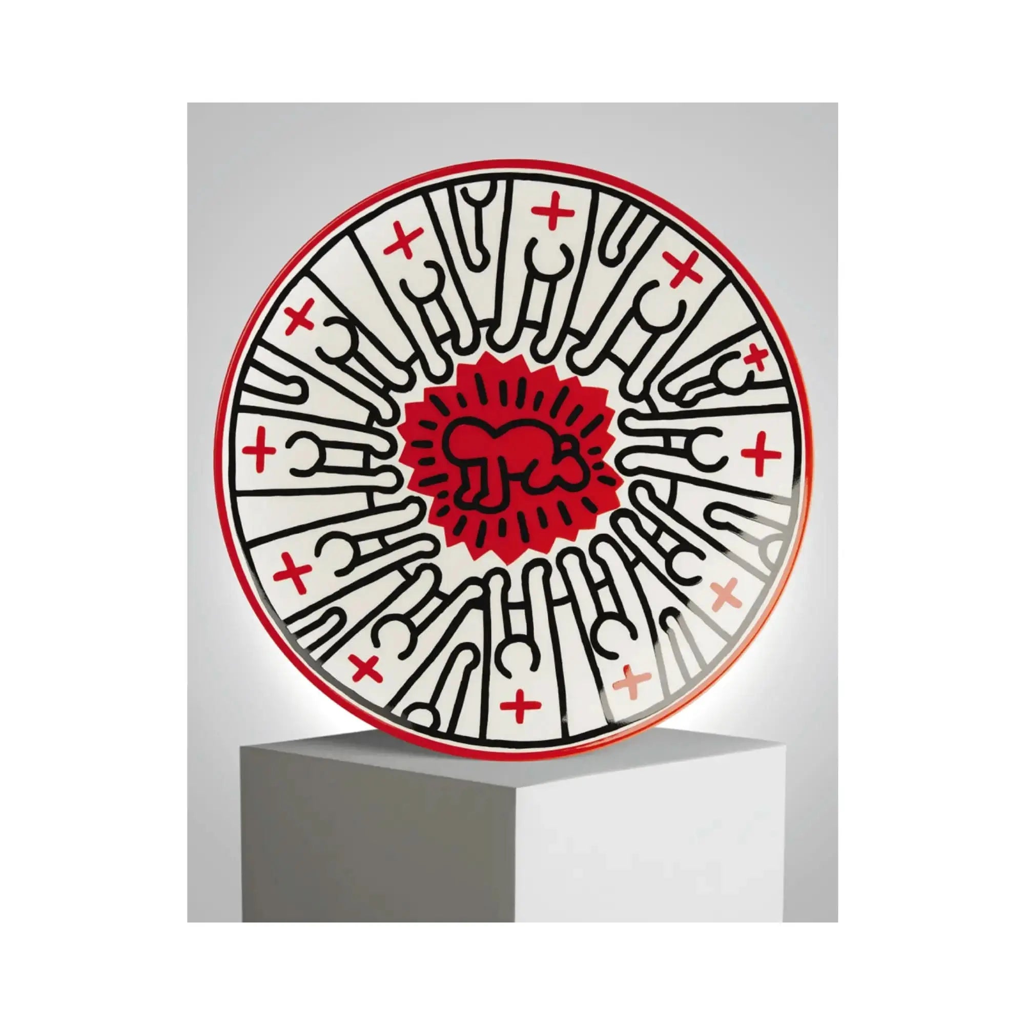 Keith Haring, Assiette en porcelaine "Radiant Baby" LYNART STORE