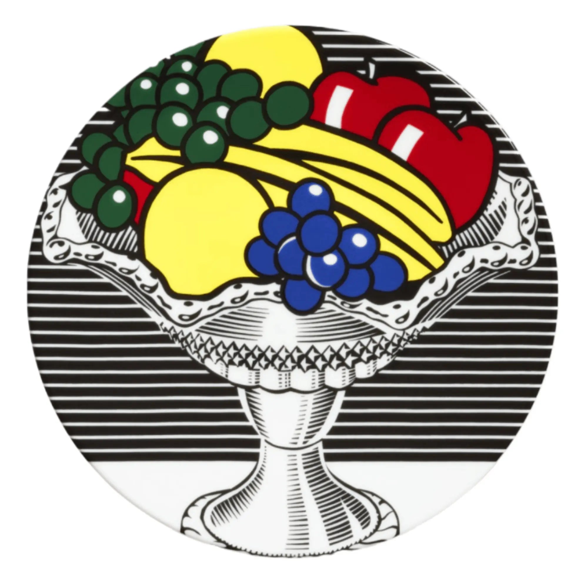 Roy Lichtenstein Porcelain Plate – "Still Life with Crystal Bowl"  porcelain plate 