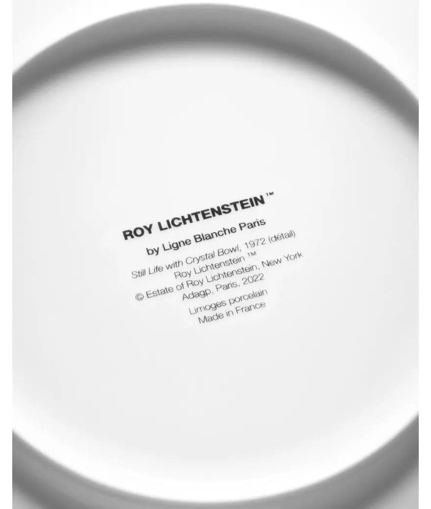 Roy Lichtenstein Porcelain Plate – "Still Life with Crystal Bowl" LYNART STORE