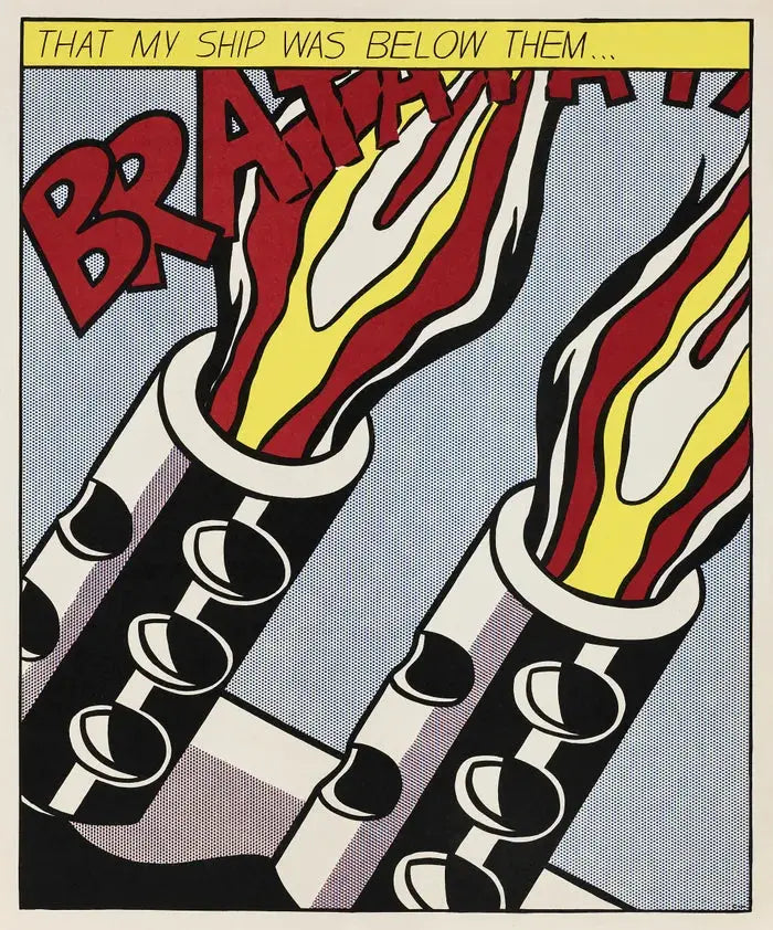 Roy Lichtenstein, As I Opened Fire (triptych) 1966 LYNART STORE