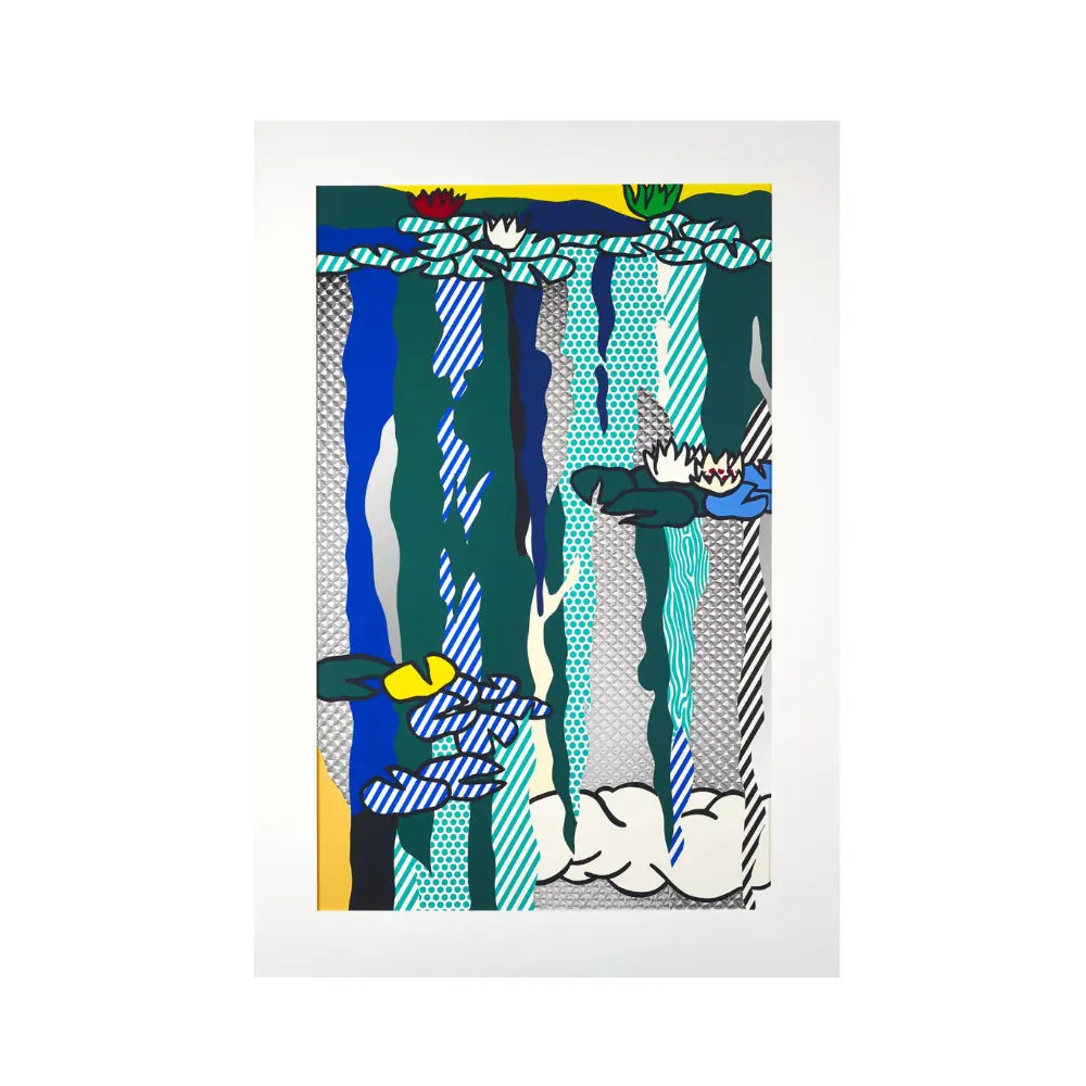 Roy Lichtenstein, Water Lilies with Cloud, from Water Lilies Series (1992) -Screenprint 