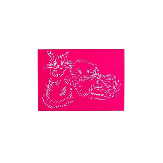 Ai Weiwei Cats (Pink) Lithograph