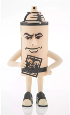 SHEPARD FAIREY, Mr Spray (black) (2010) - Painted molded vinyl