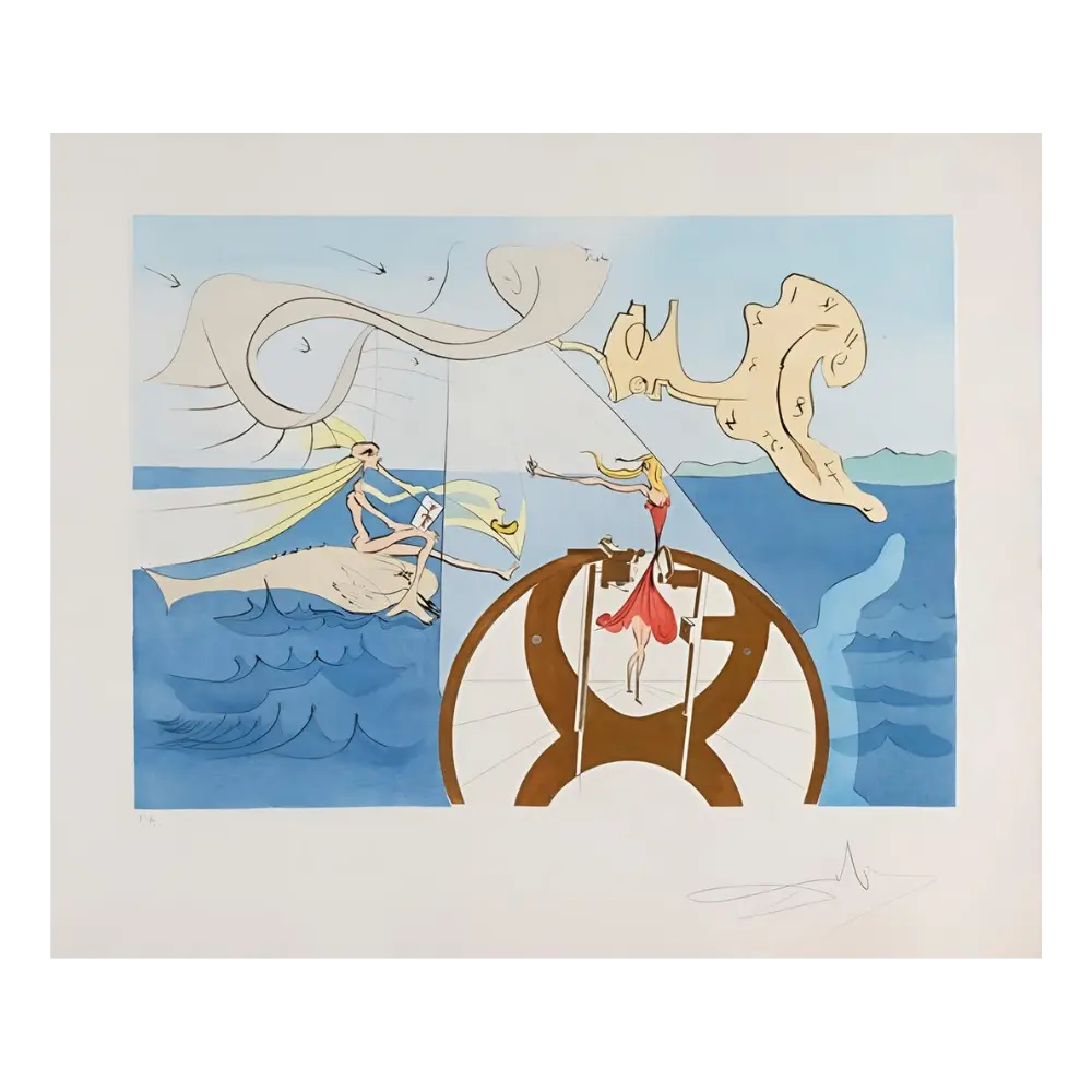 Salvador Dali, La Machine a Coudre (1975) LYNART STORE