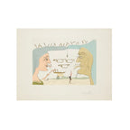 Salvador Dali,Le Télégraphe (from Hommage à Léonardo da Vinci) 1975 - Drypoint in black