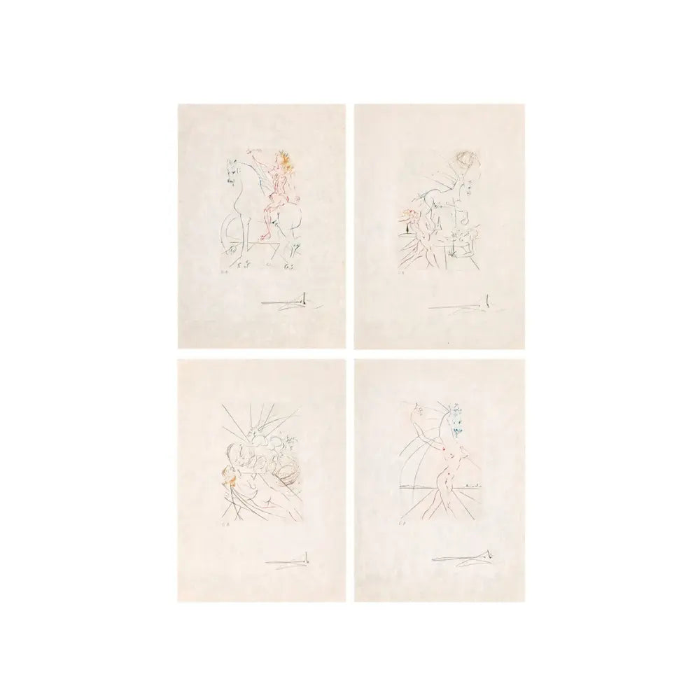 Salvador Dali,Le Triomphe – La Parade – L’Adoration – Hippofemme (from Femmes et chevaux) 1973 - Etching, drypoint...