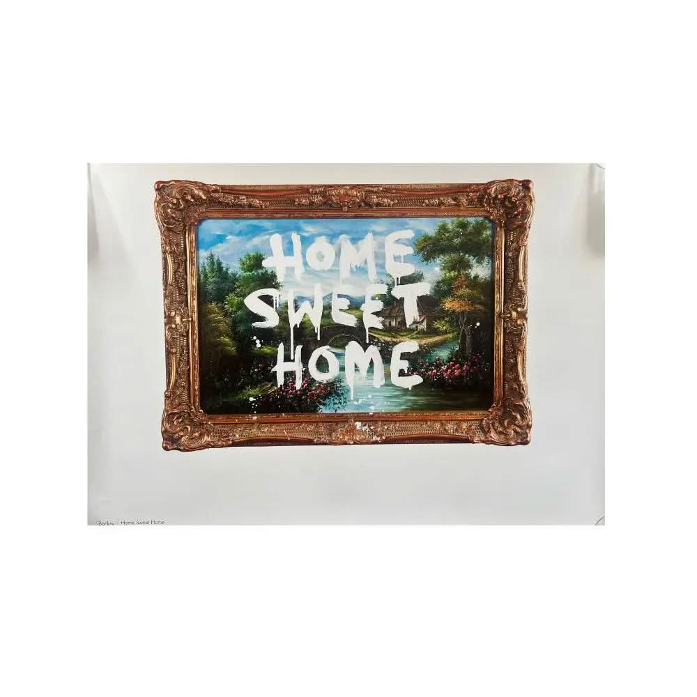Sérigraphie Offset- BANKSY x MocoMuseum - Home Sweet Home - offset silkscreen