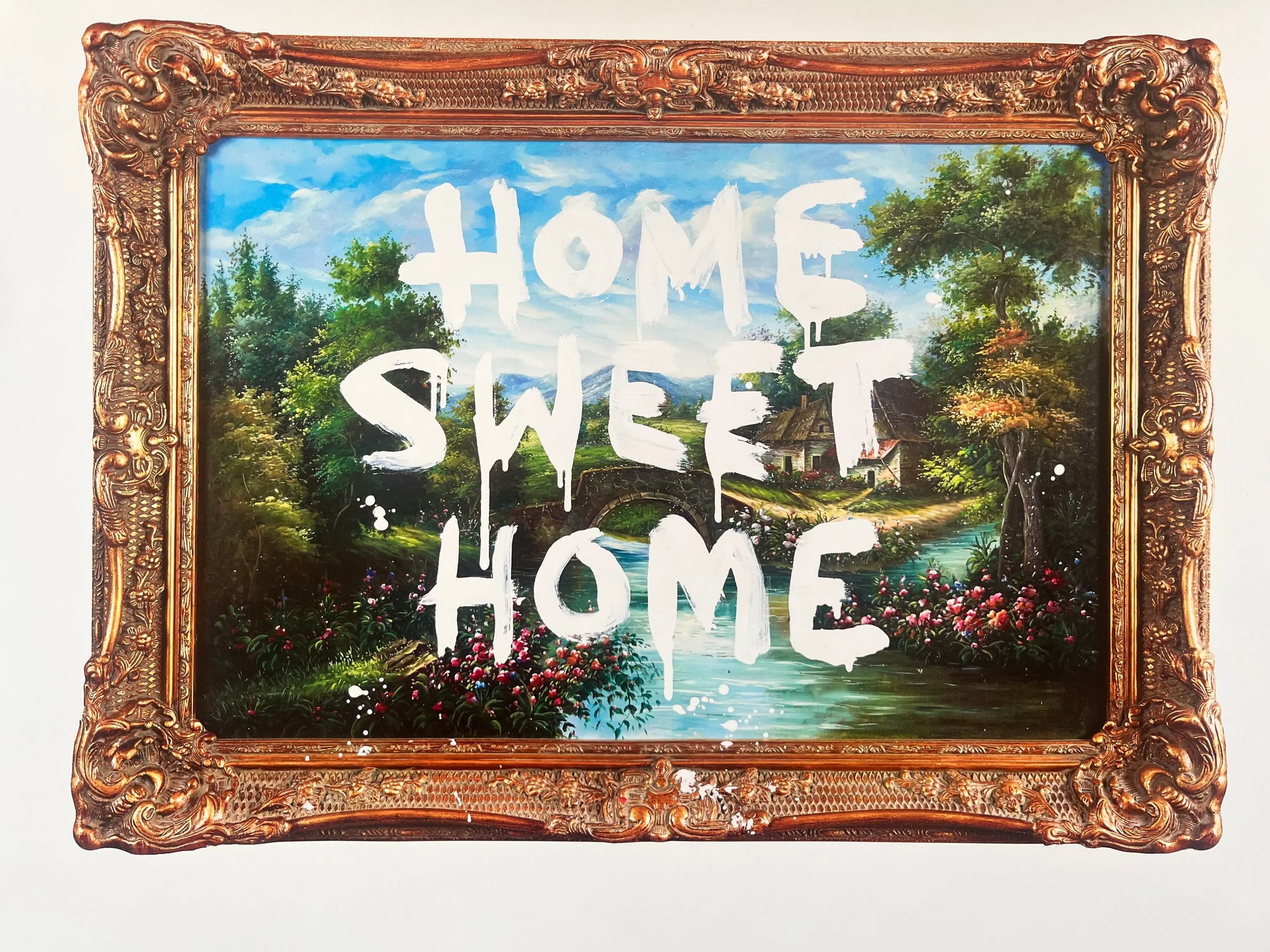 Sérigraphie Offset- BANKSY x MocoMuseum - Home Sweet Home L.Y.N.A.R.T Store