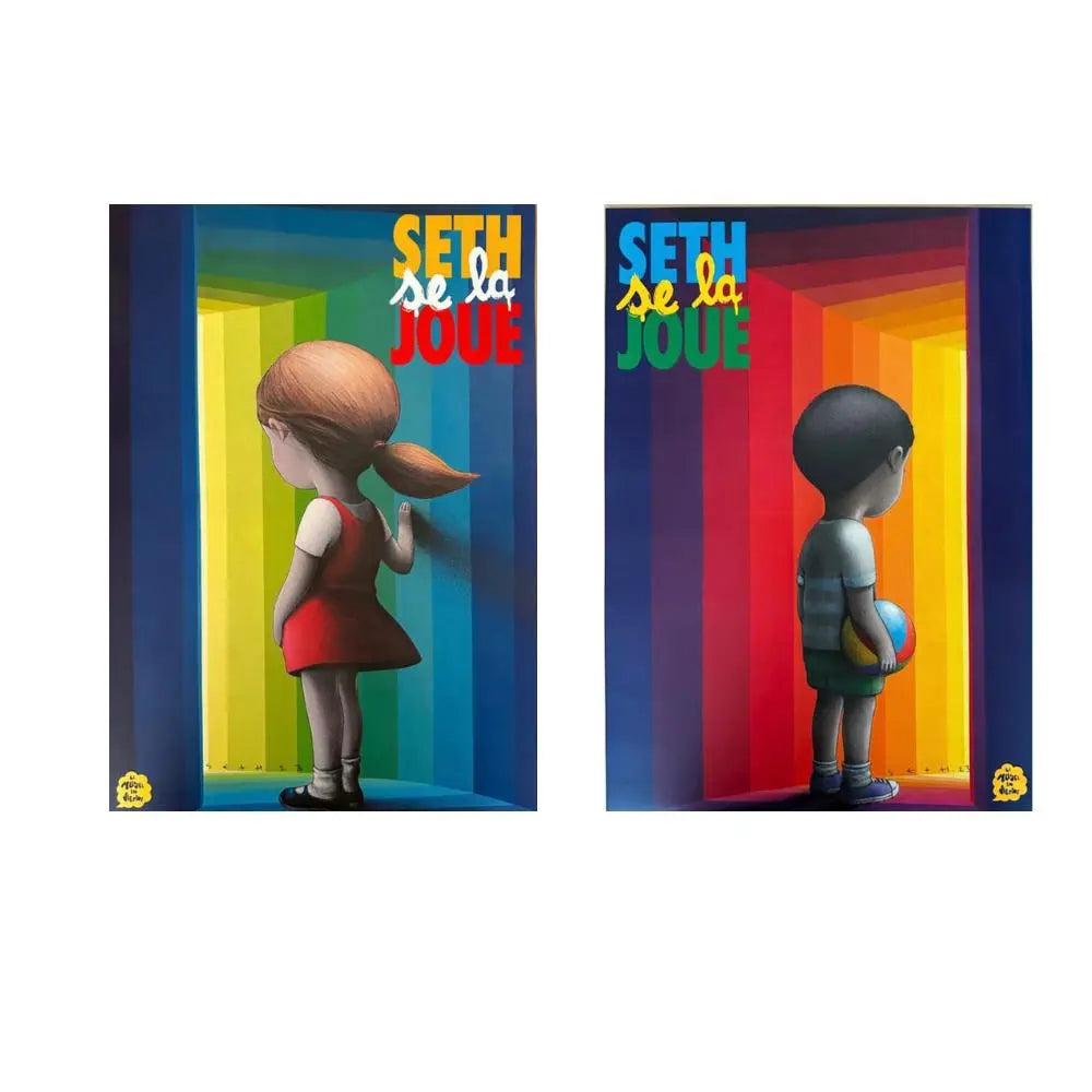 Set de 2 SETH- SETH se la joue, la fille & le garçon (Signée par l'artiste) LYNART STORE