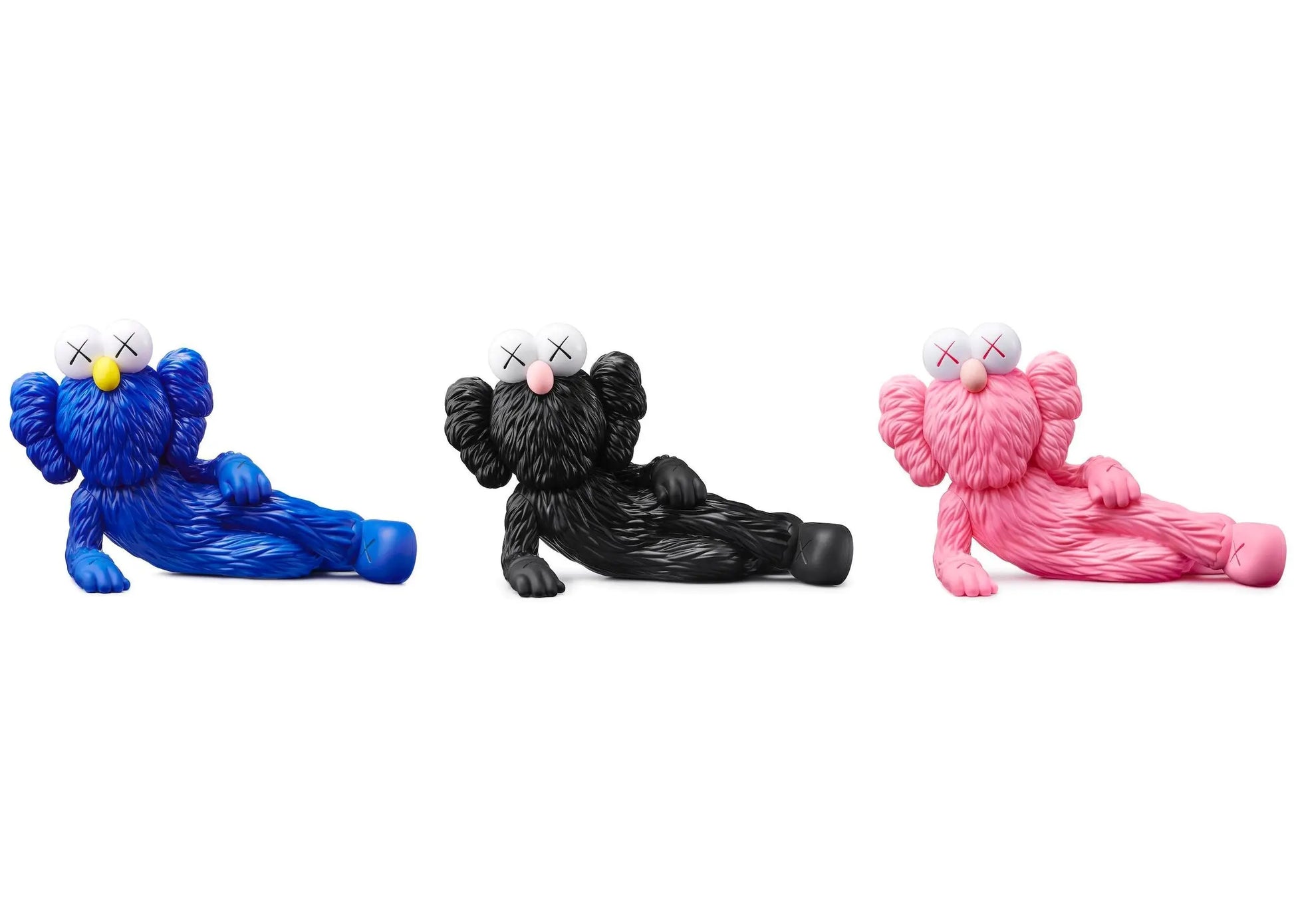 Set de 3 KAWS, Time off (Blue,Pink,Black) 2023 LYNART STORE