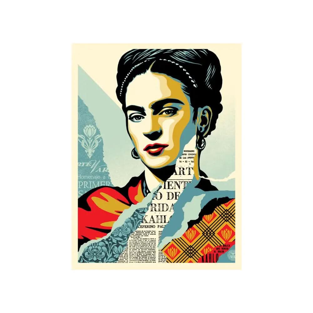 Shepard Fairey - Frida Kahlo - Offset lithograph on cream paper
