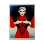 Shepard Fairey  - Women (Black) , 2022 - Screenprint on thick cream Speckletone paper