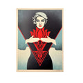 Shepard Fairey  - Women (Blue) , 2022 - Screenprint on thick cream Speckletone paper