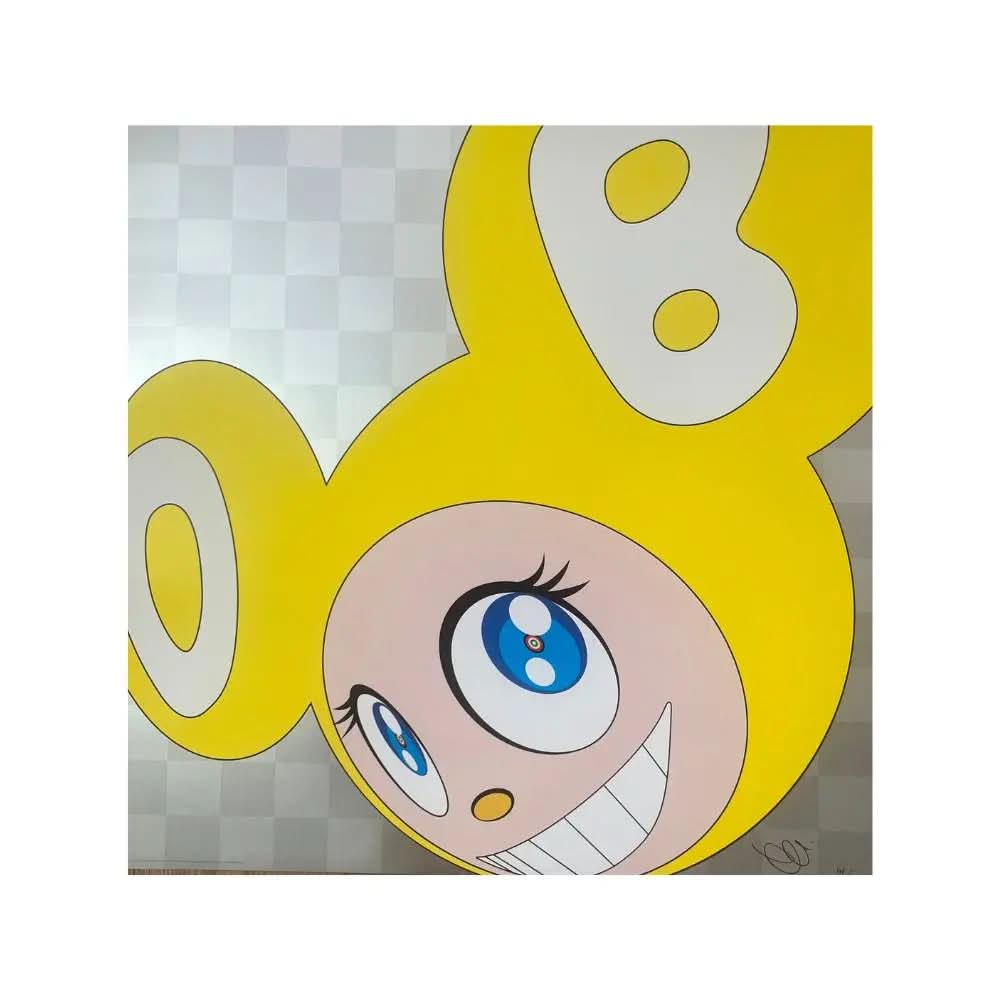 Takashi Murakami - And then and then and then and then and then (Yellow) - Color offset lithography with blind stamp