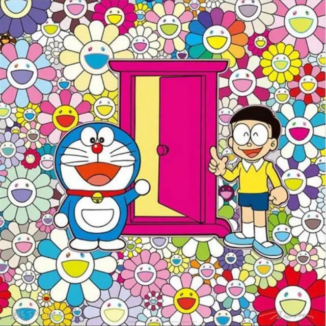 Takashi Murakami, We Came to the Field of Flowers Through Anywhere Door (Dokodemo Door)