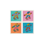 Thierry Noir  - Set of 4 Skateboarding - Ukiyo-e woodblock print on Japanese rice paper